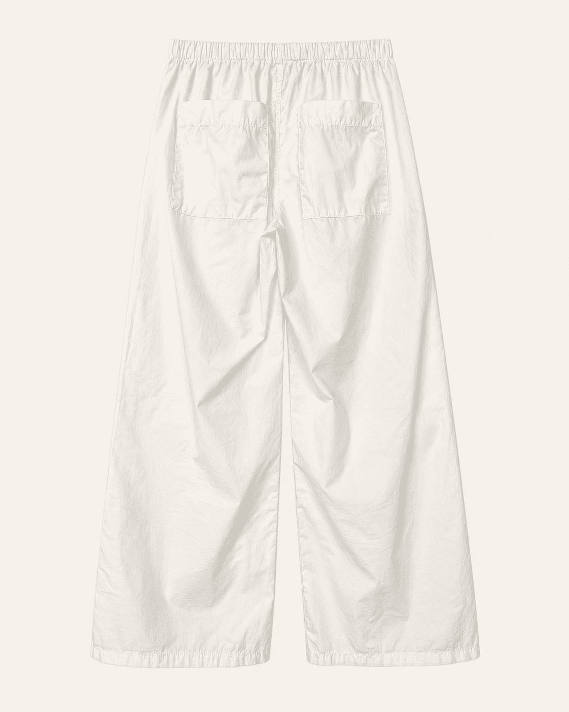 Pantalón de popelina blanco — Tela