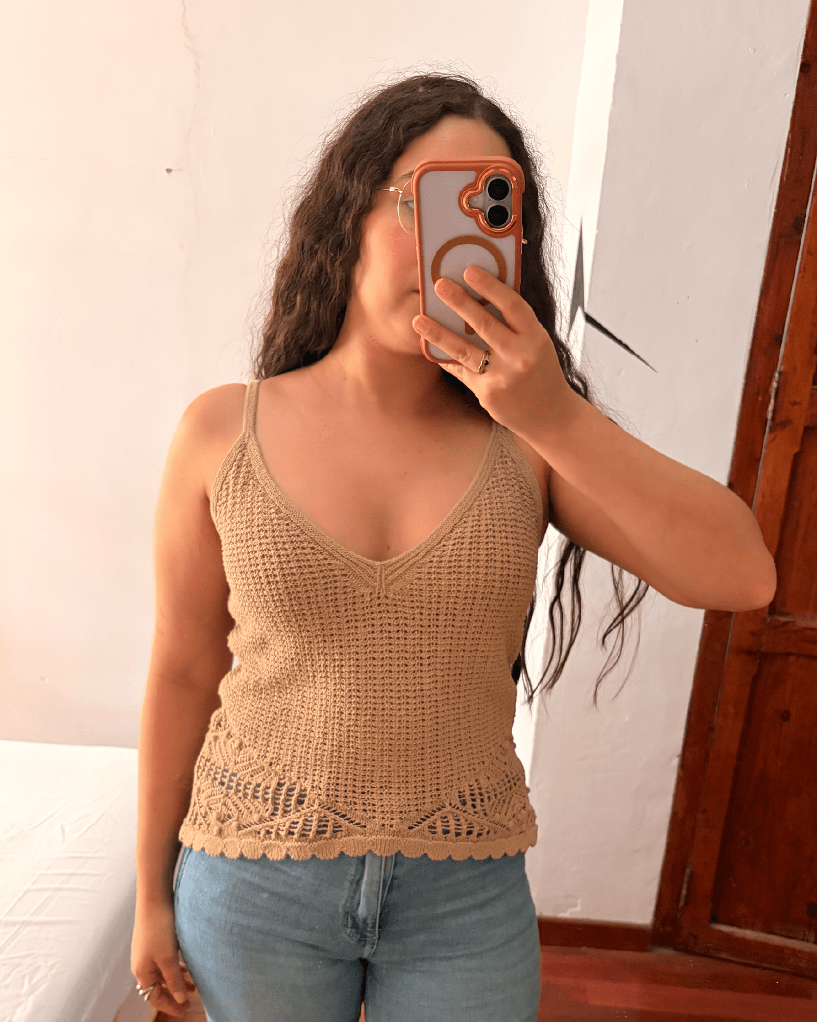 Musculosa crochet — Detalle de desperfecto