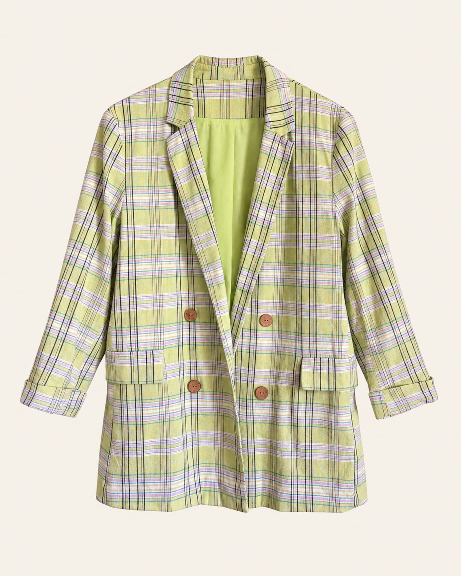 Blazer a cuadrillé lima — Prenda completa